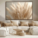 Pampas Grass Canvas Wall Art - Elegant Neutral Decor for