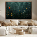 Wildflower Field Framed Wall Art, Vintage Botanical