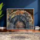 Framed Tree Ring Wall Art - Abstract Colorful Tree Ring Wall