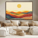 YAYOI KUSAMA Colorful Dot Art Landscape Canvas - Framed by MyGreatCanvas | Canvas Wall Art Prints | Photo Prints & Wall Decor