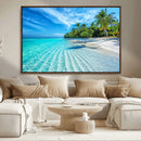 Tropical Beach Wall Art Canvas Print - Serene Ocean