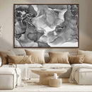 Black White Abstract Canvas Wall Art - Fluid Ink Artwork - by MyGreatCanvas | Canvas Wall Art Prints | Photo Prints & Wall Decor
