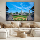 Wrigley Field Chicago Cubs Panoramic Art Multi-Piece Canvas
