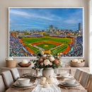 Wrigley Field Chicago Cubs Panoramic Canvas Print –