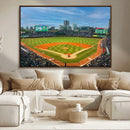 Wrigley Field Chicago Cubs Panoramic Canvas Print –