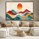 Southwest Mountain Wall Art Canvas Print – Boho Triptych