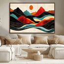 Western Wall Decor - Large Triptych Mountain Canvas - Boho