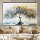 Golden and Silver Tree Wall Art – Framed Elegant Leaves by MyGreatCanvas | Canvas Wall Art Prints | Photo Prints & Wall Decor
