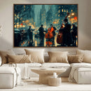 Urban Night Jazz Wall Art Canvas Print – Moody Rain-Soaked by MyGreatCanvas | Canvas Wall Art Prints | Photo Prints & Wall Decor