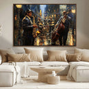 Jazz Canvas Wall Art Print – Abstract African American Music