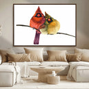 Cardinal Bird Canvas Wall Art - Male and Female Cardinal