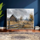 Rustic Autumn Farmhouse Wall Art Canvas Print – Serene