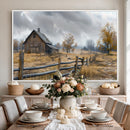 Rustic Autumn Farmhouse Wall Art Canvas Print – Serene