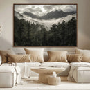 Moody Forest Wall Art – Framed Mountain Fog Canvas Artwork, by MyGreatCanvas | Canvas Wall Art Prints | Photo Prints & Wall Decor