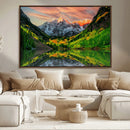 Maroon Bells Lake Wall Art Canvas Print – Framed Majestic