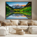 Maroon Bells Lake Wall Art Canvas Print – Framed Majestic