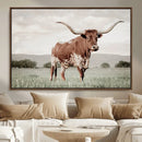 Texas Longhorn Wall Art – Framed Spotted Cattle Canvas by MyGreatCanvas | Canvas Wall Art Prints | Photo Prints & Wall Decor