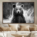 Grizzly Bear Wall Art Canvas Print – Framed Black White by MyGreatCanvas | Canvas Wall Art Prints | Photo Prints & Wall Decor