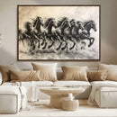 Running Horses Wall Art Canvas Print – Framed Monochrome by MyGreatCanvas | Canvas Wall Art Prints | Photo Prints & Wall Decor