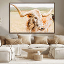 Texas Longhorn Wall Art Canvas Print – Framed Speckled Cow by MyGreatCanvas | Canvas Wall Art Prints | Photo Prints & Wall Decor