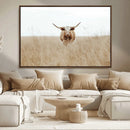 Texas Longhorn Wall Art Canvas Print – Framed Lone Cattle by MyGreatCanvas | Canvas Wall Art Prints | Photo Prints & Wall Decor