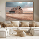 Rustic Barn Wall Art Canvas Print – Framed Wheat Field Scene by MyGreatCanvas | Canvas Wall Art Prints | Photo Prints & Wall Decor