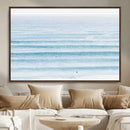 Ocean Wave Surfer Wall Art – Framed Minimal Seascape Canvas by MyGreatCanvas | Canvas Wall Art Prints | Photo Prints & Wall Decor