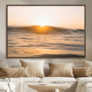Calm Water Wall Art – Framed Sunset Waves Canvas Artwork, by MyGreatCanvas | Canvas Wall Art Prints | Photo Prints & Wall Decor