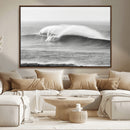 Monochrome Seascape Wall Art Canvas Print – Framed Surf Wave by MyGreatCanvas | Canvas Wall Art Prints | Photo Prints & Wall Decor