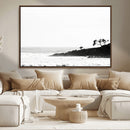 Surfer Cliffs Wall Art Canvas Print – Framed Black White by MyGreatCanvas | Canvas Wall Art Prints | Photo Prints & Wall Decor