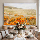Golden Wildflowers Wall Art Canvas Print – Framed Hills