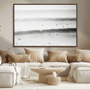 Black White Ocean Wall Art Canvas Print – Framed Coastal by MyGreatCanvas | Canvas Wall Art Prints | Photo Prints & Wall Decor