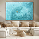 Fish Swarm Wall Art Canvas Print – Framed Aerial Shark and by MyGreatCanvas | Canvas Wall Art Prints | Photo Prints & Wall Decor