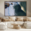 Ocean Wave Wall Art – Aerial Coastal View Canvas Artwork, by MyGreatCanvas | Canvas Wall Art Prints | Photo Prints & Wall Decor