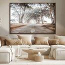 Cypress Tunnel Wall Art – Framed Misty Road Canvas Artwork, by MyGreatCanvas | Canvas Wall Art Prints | Photo Prints & Wall Decor