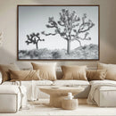 Joshua Tree Wall Art Canvas Print – Framed Black White