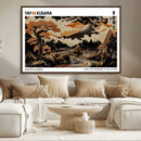 Modern Japanese Wall Art Canvas Print – Framed Abstract