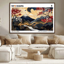 Modern Mount Fuji Wall Art Canvas Print – Framed Abstract