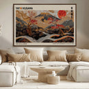 Modern Japanese Wall Art Canvas Print – Framed Abstract