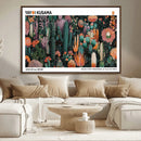 Modern Japanese Wall Art Canvas Print – Framed Abstract
