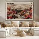Modern Japanese Wall Art Canvas Print – Framed Abstract