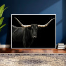 Texas Longhorn Wall Art Canvas Print – Framed Rustic Western