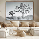 Joshua Trees Wall Art Canvas Print – Framed Black White