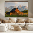 Rustic Barn Wall Art Canvas Print – Framed Grand Teton Park