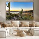 Saguaro Cactus Wall Art Canvas Print – Framed Desert Sunset by MyGreatCanvas | Canvas Wall Art Prints | Photo Prints & Wall Decor