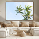 Palm Trees Wall Art Canvas Print – Framed Tropical Coastal