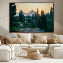 Mountain Wall Art Canvas Print – Framed Forest Serenity
