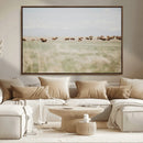 Bison Herd Wall Art Canvas Print – Framed Western Bison