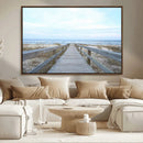 Beach Boardwalk Wall Art Canvas Print – Framed Coastal