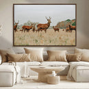 Rustic Deer Wall Art Canvas Print – Autumn Forest Woodland